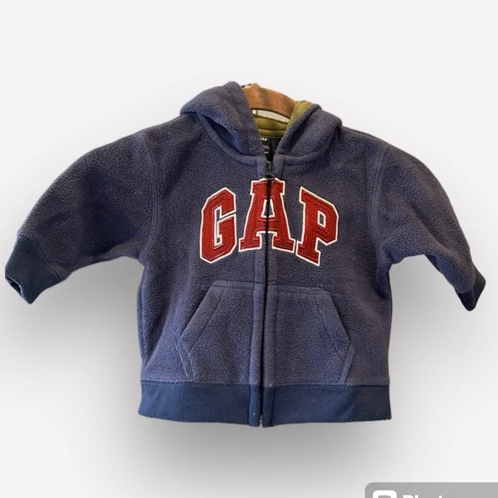 🍻🛒🇪🇸🐠Gap fleece hoodie full zip pockets blue burgundy green 6-12 months BUDGET